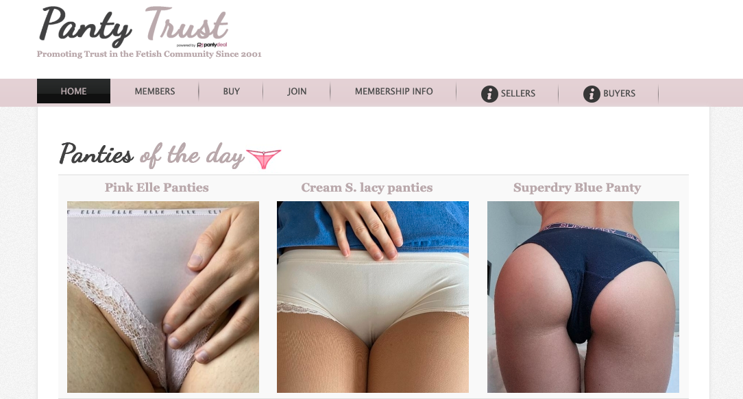 PantyTrust: Fetish Community e vendita intimo usato e mutandine usate