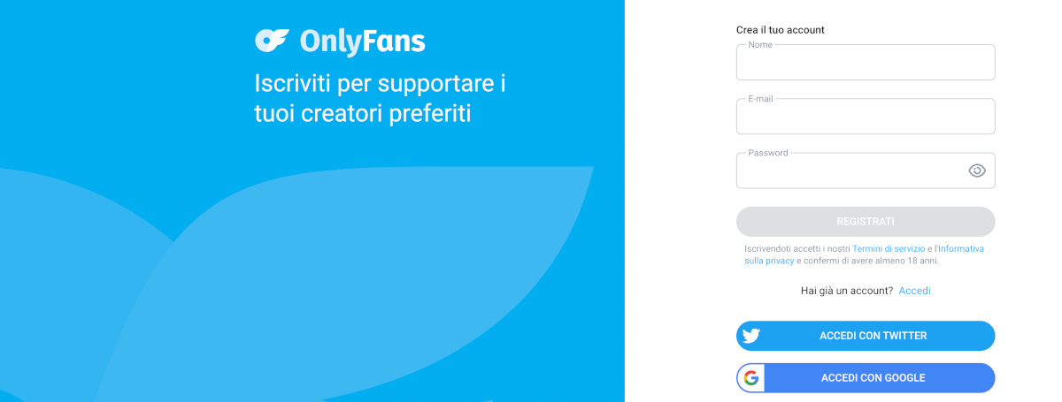 Iscriviti su OnlyFans